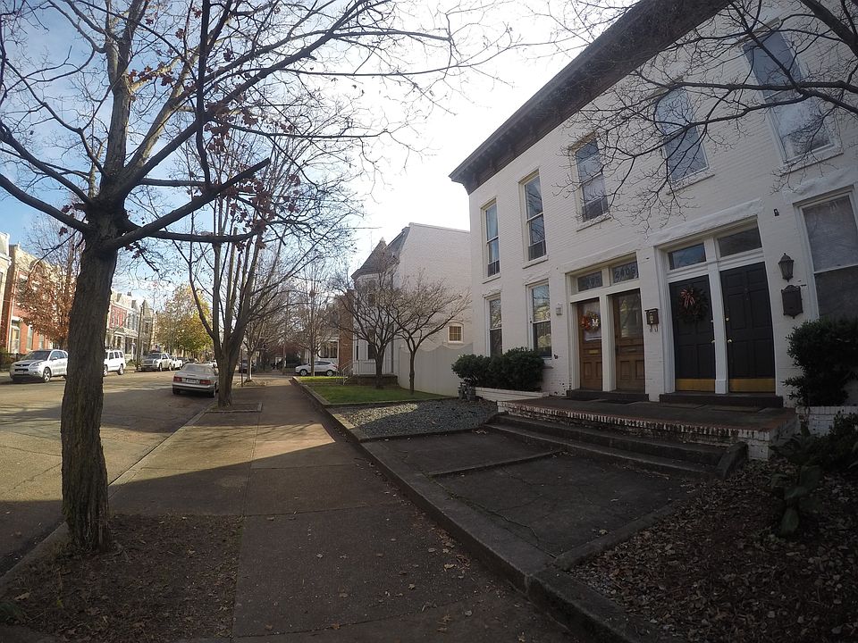 Quiet tree lined street.