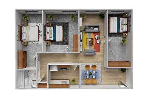 Floor plan C1 - Renovated