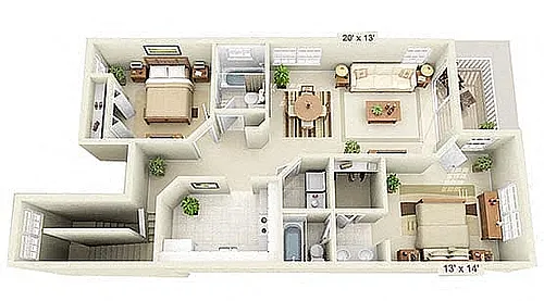 Floor plan 2b Luxe