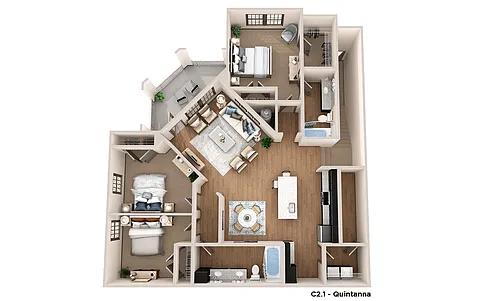 Floor plan Quintanna Roo