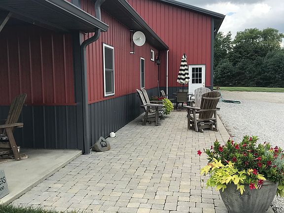 Patio of barn house 