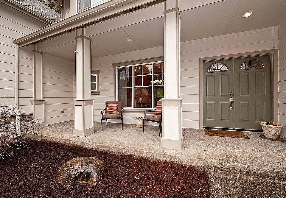 The front porch greets you welcome.