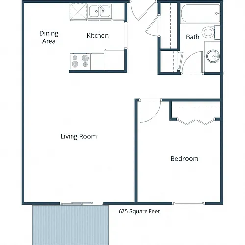 Floor plan One Bedroom 11A