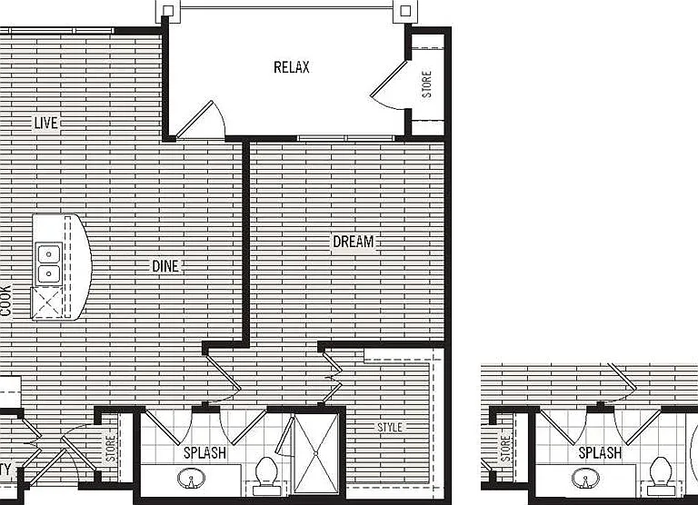 Dalian Monterrey Village - A2T - 1 Beds - 1 Baths - 833 Sq. ft.