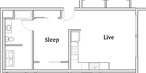 Floor plan Studio O