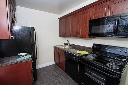 Kitchen - All black appliances, Cherry-wood Cabinets, Dishwa