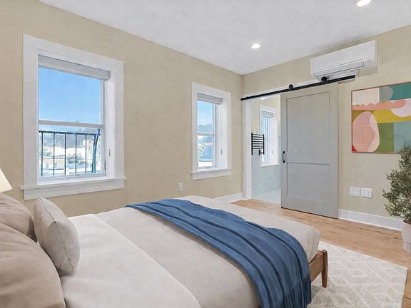 Virtually Staged bedroom with en-suite bathroom.