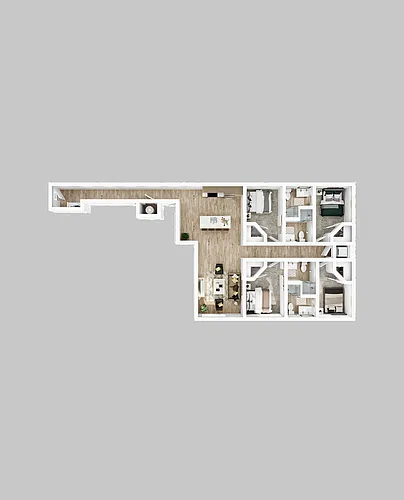 Floor plan 4BR/4BA - D2
