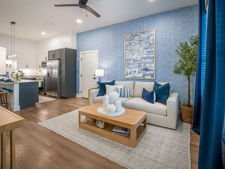 Sunlight living room with ample space