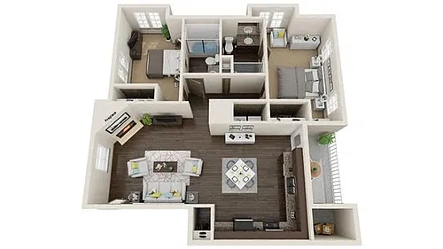 Floor plan Two Bedroom Apartment