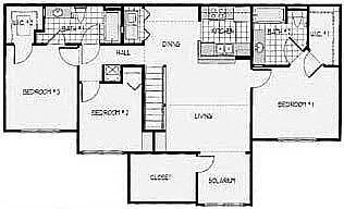 Floor plan 3 Bedroom 2 Bathroom C2