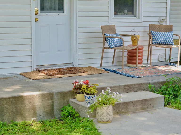 Side Porch shown when home is occupied.
