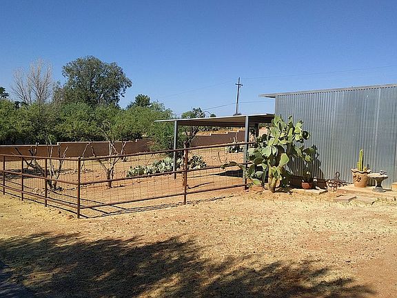Hay barn and horse shade