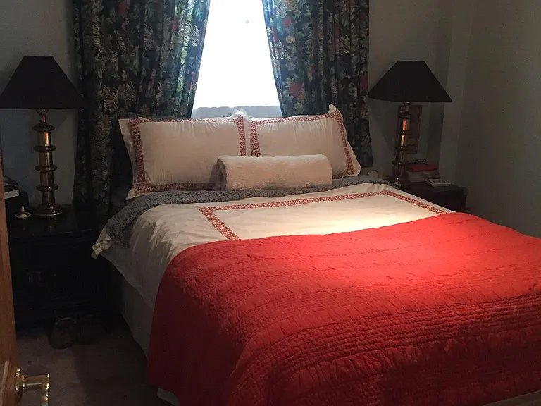 Bedroom easily fits a queen bed and furniture. not shown: Walk in closet (!)