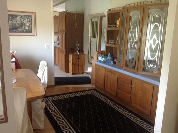 Dining room with hutch