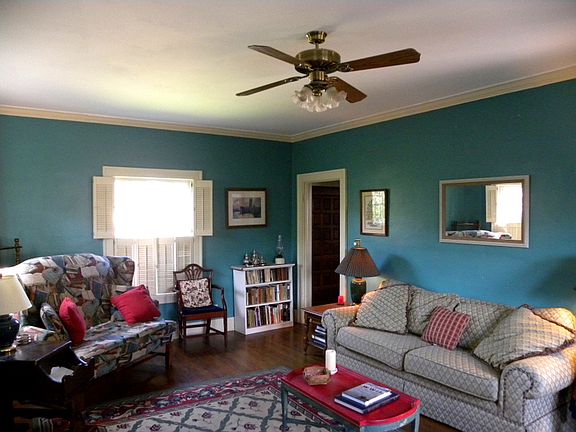 Lots of windows and hardwood floors