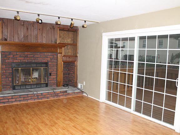 Living Room with Custom Fire Place