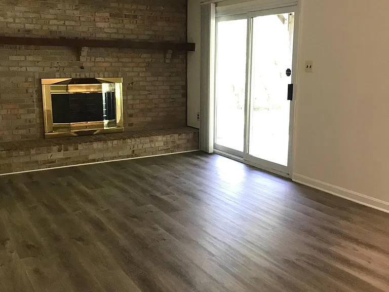 Rec. Room with log fireplace.