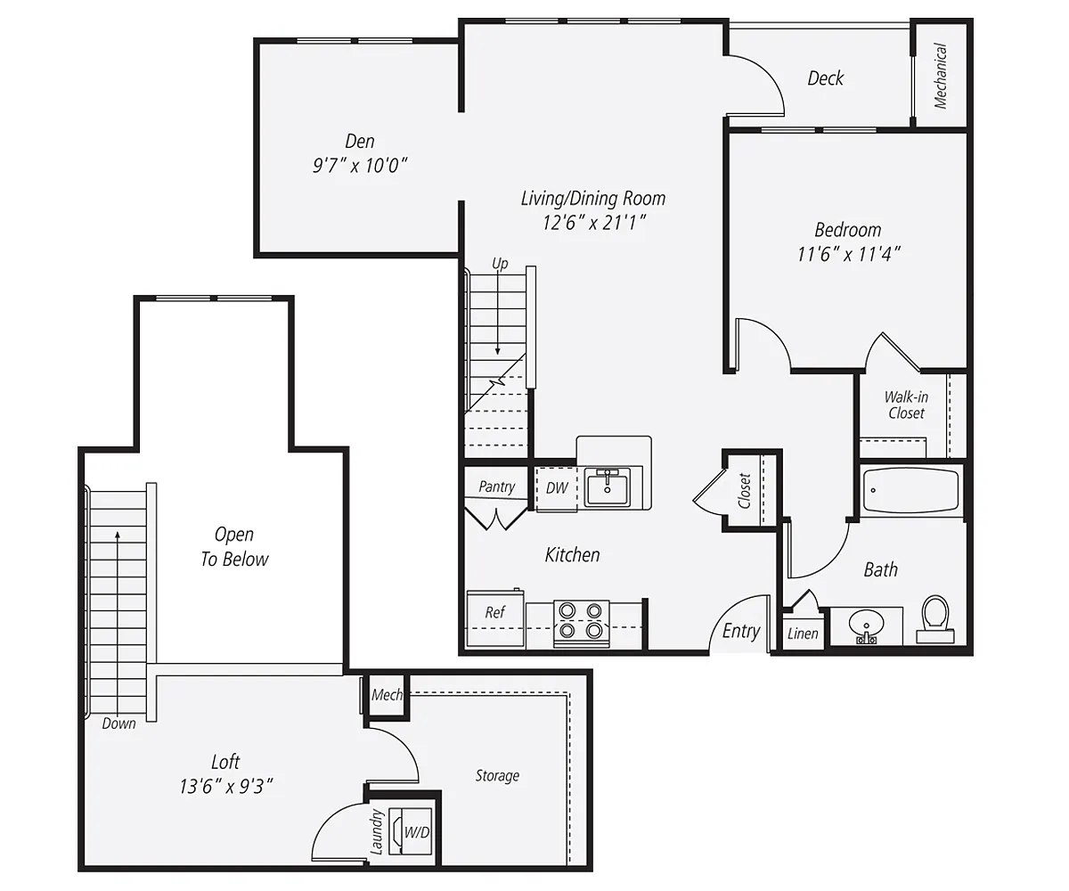 Floor plan Elderberry Den Loft