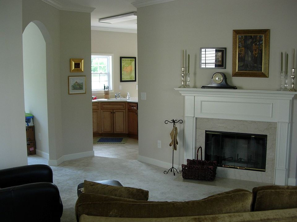 living room with gas fireplace