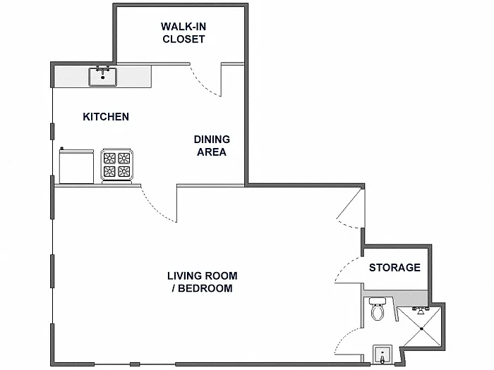 Floor plan Studio: Type A