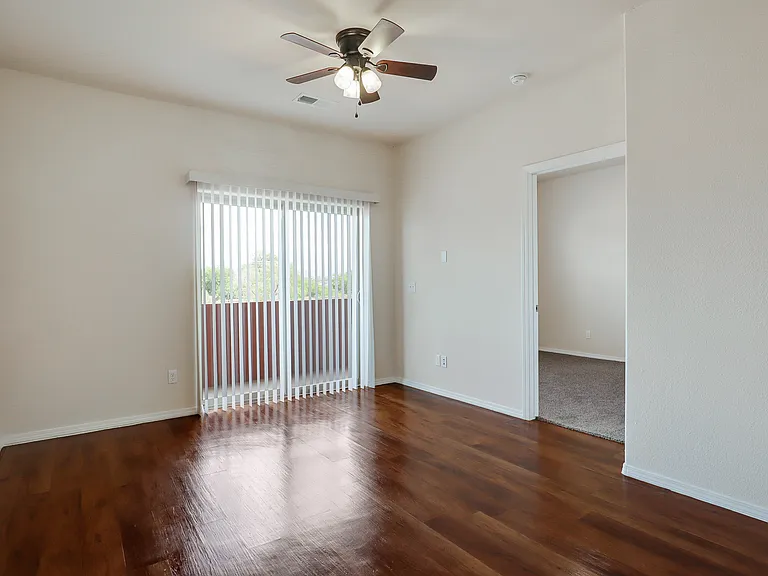 Unit 310 Balcony is accessed from the Living Room
