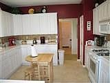 Kithen has large drawers and a lazy susan corner