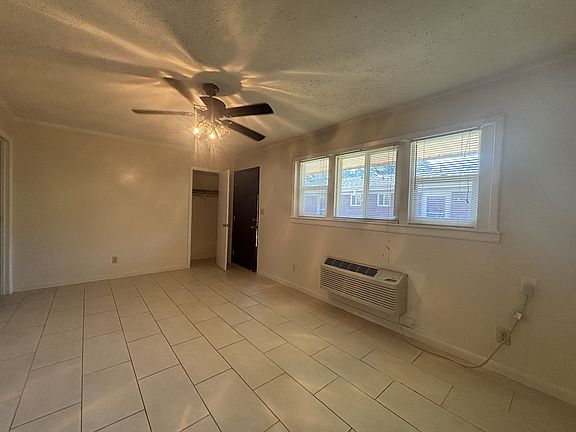 Living room with coat closet