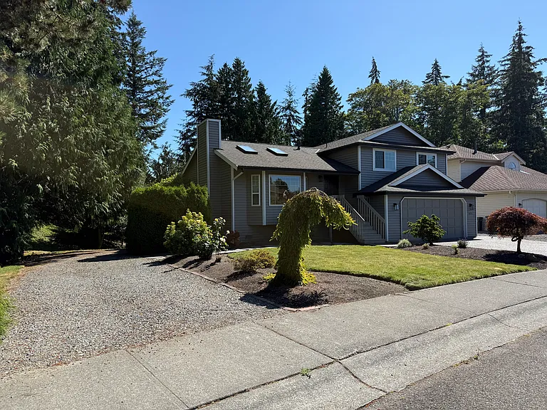 Front yard with extra parking