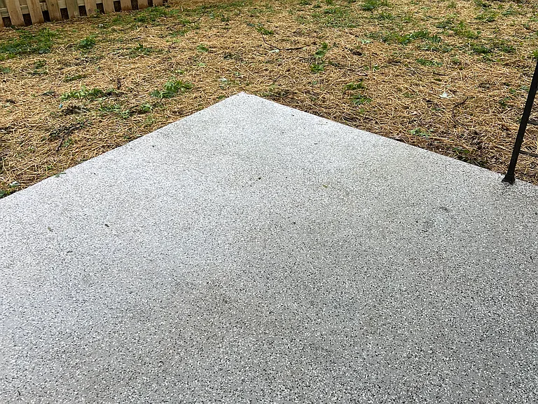 Private back patio