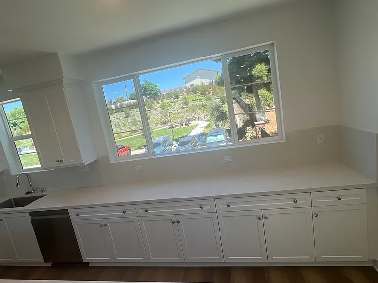 Spacious kitchen counter space