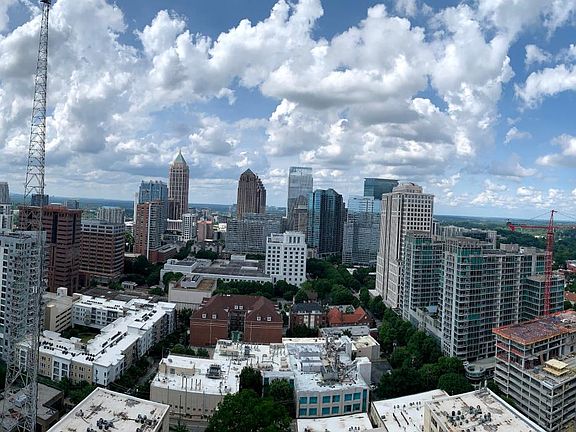 actual balcony view 26th floor facing north midtown Atlanta