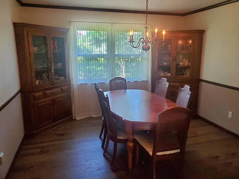 Dining Room with view onto Back Yard
