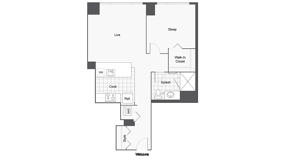 Floor plan 1B-2