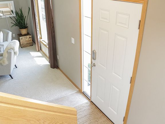 front entry into living room