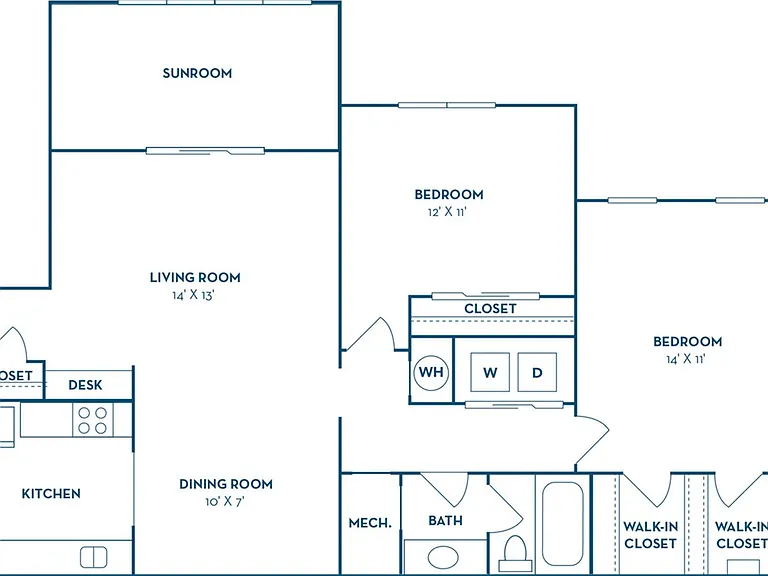 2 Bedroom | 1 Bath | 1005 SF 2 Bedroom | 1 Bath | 1005 SF