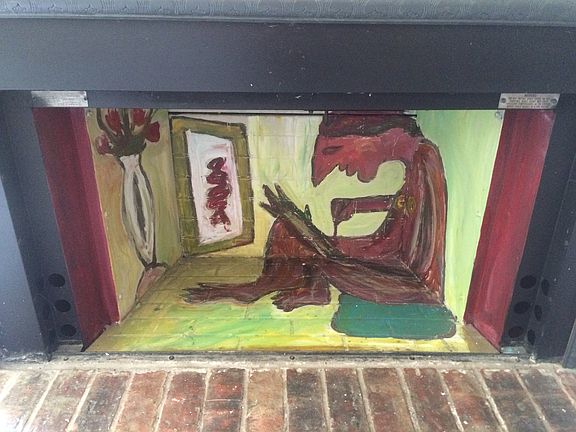 Fireplace art, can be removed