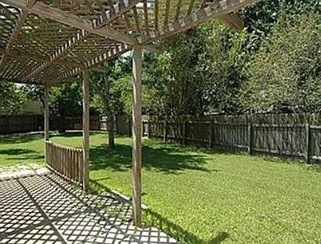 Large back yard