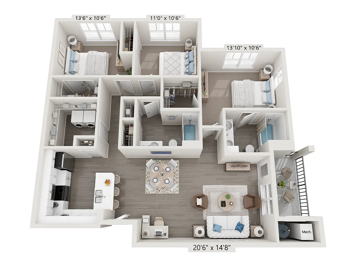 Floor plan C40E-H