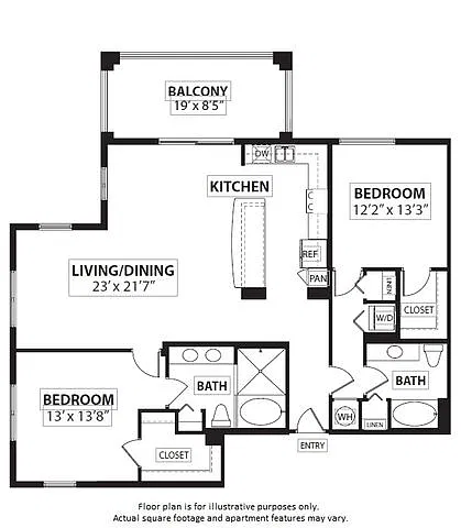 Floor plan B10 2 Bed 2 Bath