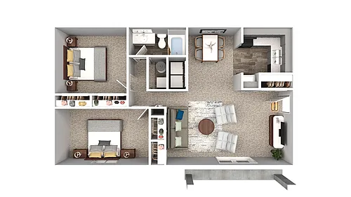 Floor plan 1 Bedroom 1 Bath 1160