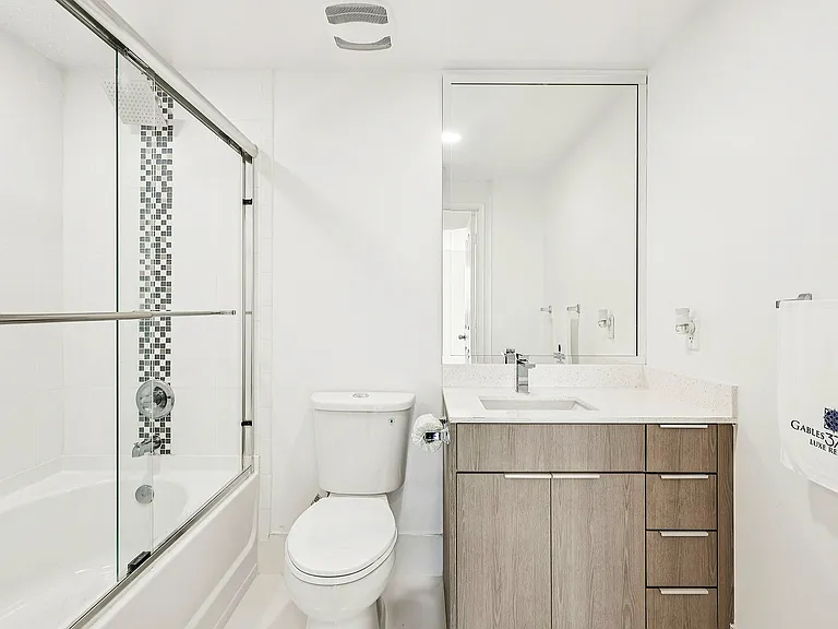 Tub with Glass Shower Enclosure