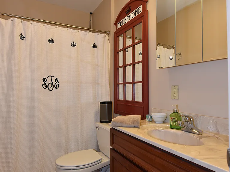 Separate bathroom - full-size shower with tub.