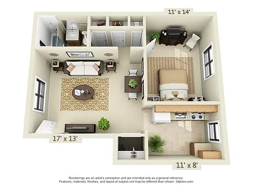 Floor plan 1 BR