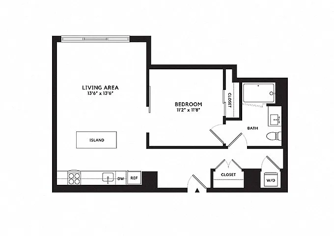 Floor plan Jr 1N-C (Affordable Housing)