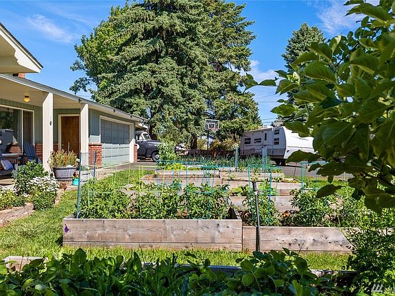 Five large garden beds are beginning to overflow with everything from strawberries and cucumbers to peas and peppers!