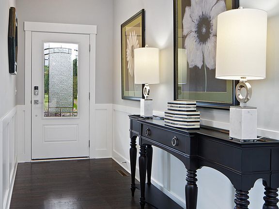 Foyer with hardwood floor