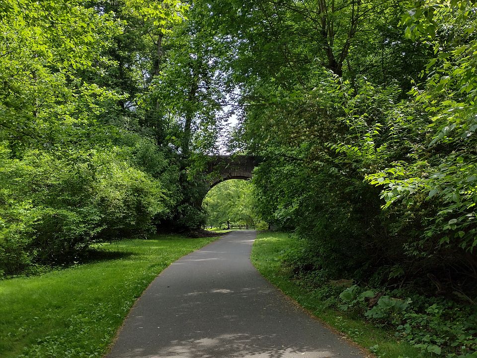 Pathway to Brandywine river through fames Olmstead designed Brandywine Park