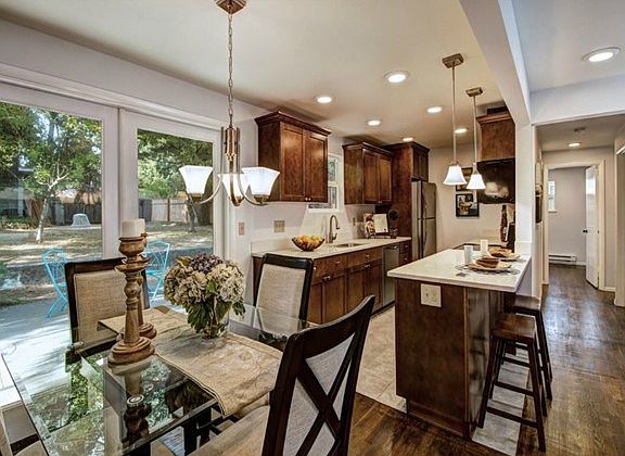 Dining room and breakfast bar.