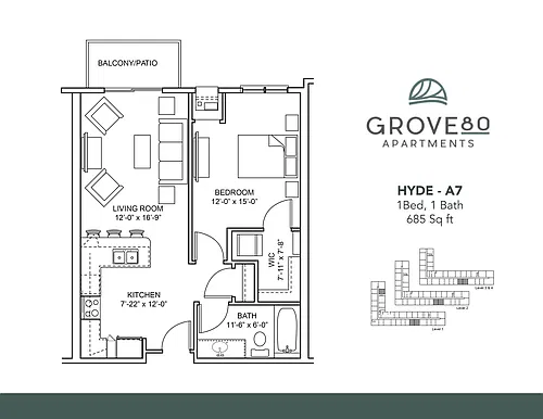 Floor plan Hyde - A7